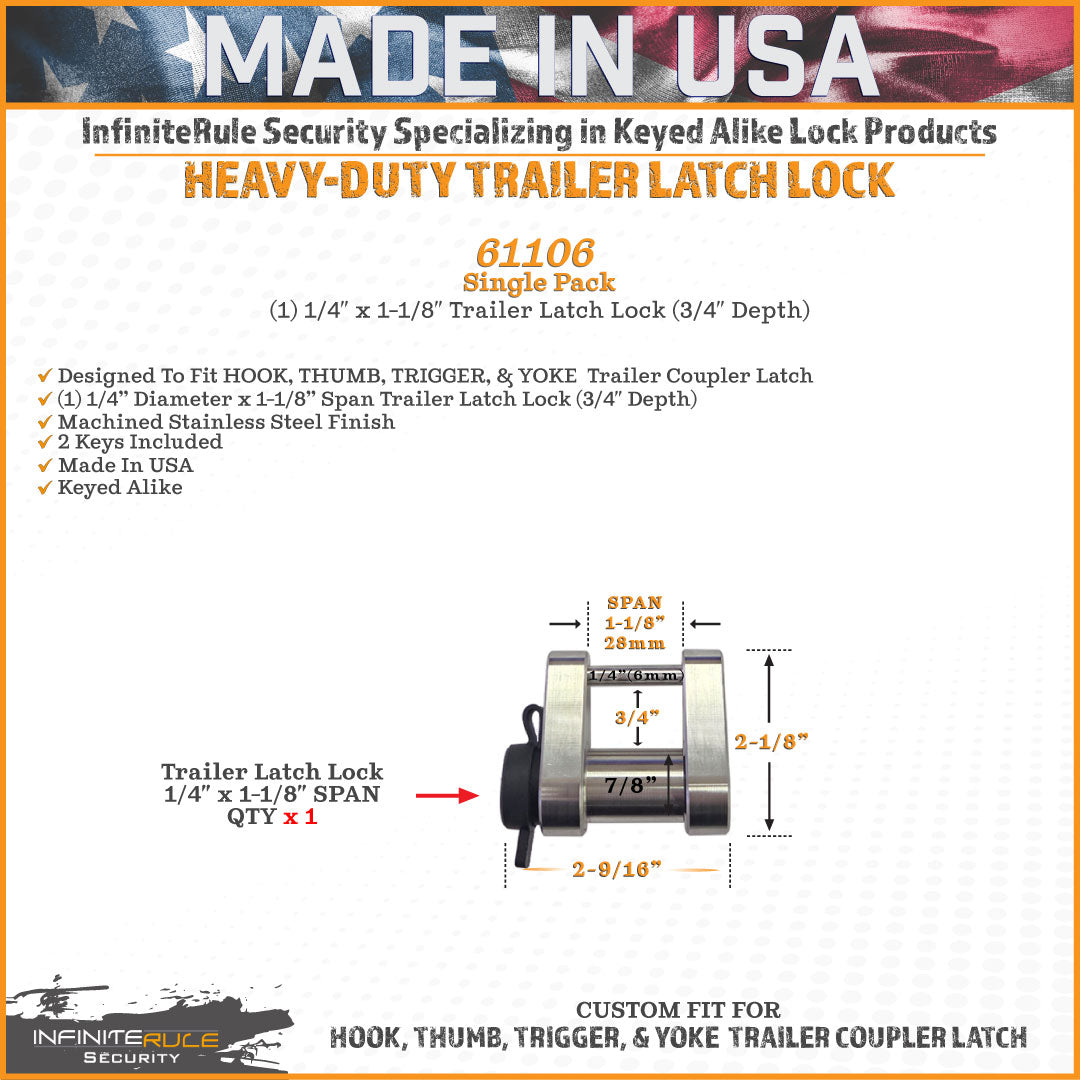 Infiniterule 61106-S Trailer Hitch Lock - image 1
