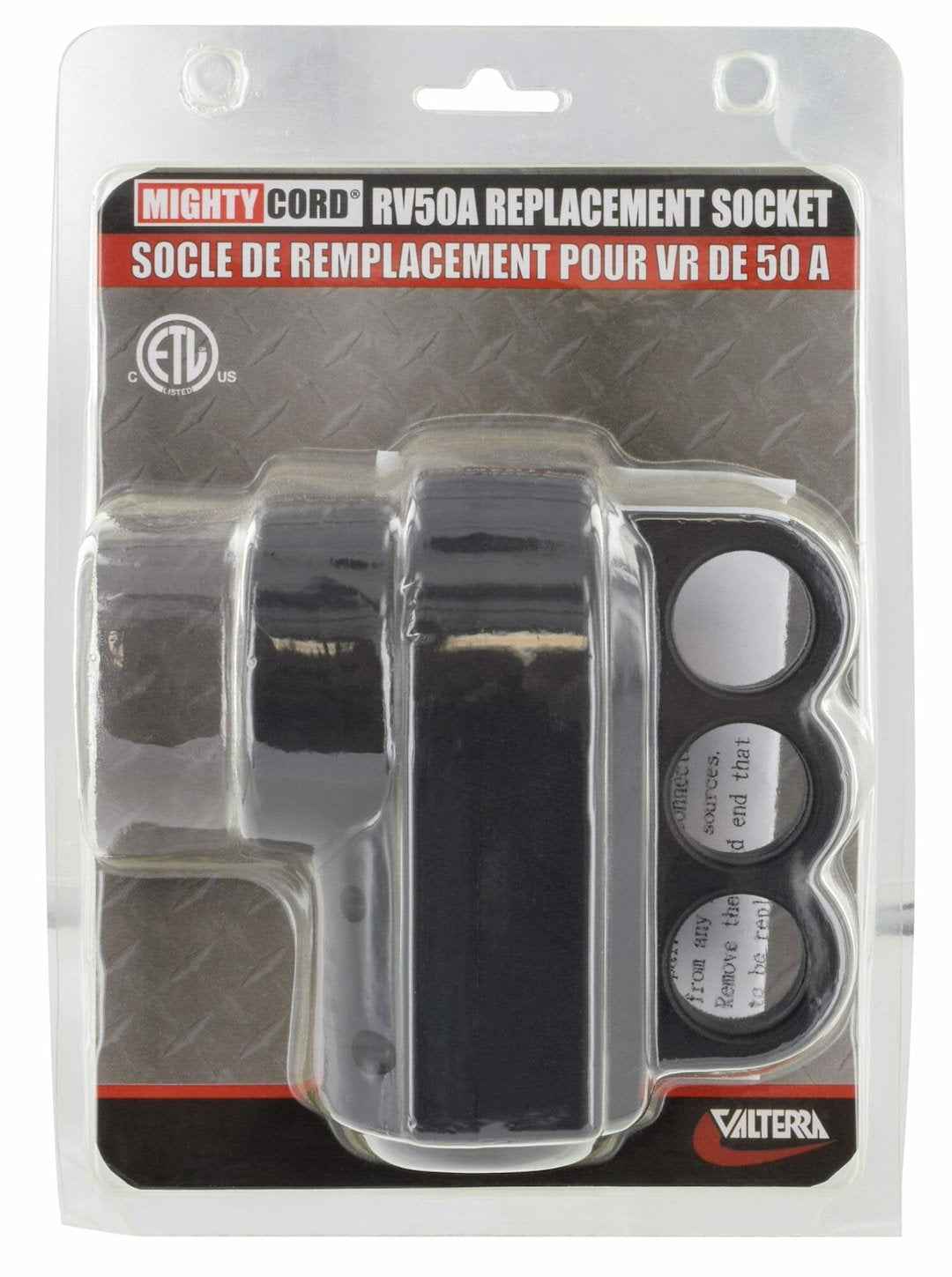 Valterra A10-R50VP 50A RV Cord-End Female Receptacle with Handle