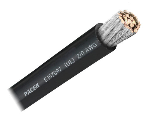 Pacer Marine Wul2/0bk-25 PVC-Jacketed Battery Cable