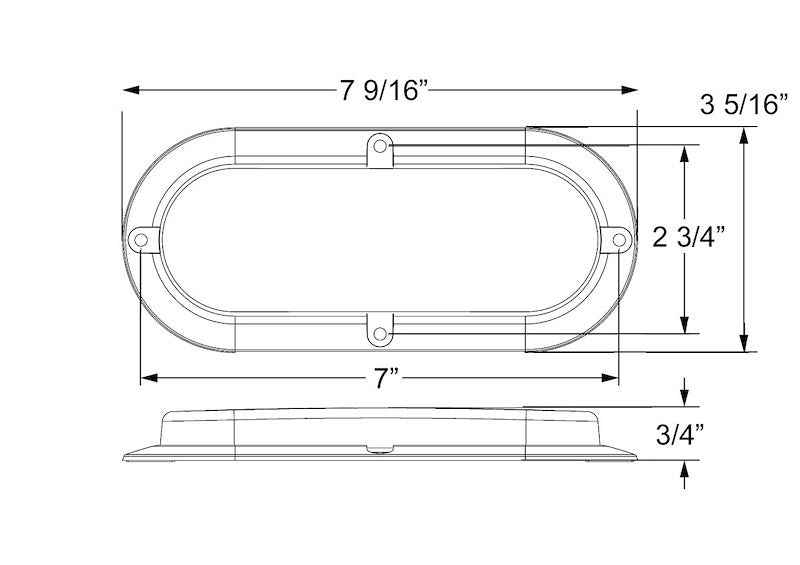 Optronics Fleet Count Surface Mount Stop/ Tail/ Turn STL73RBP