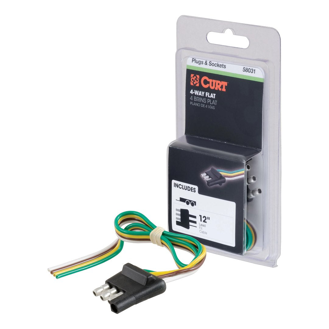 CURT Semi-universal 4 Flat Trailer Wiring Connector (58031)