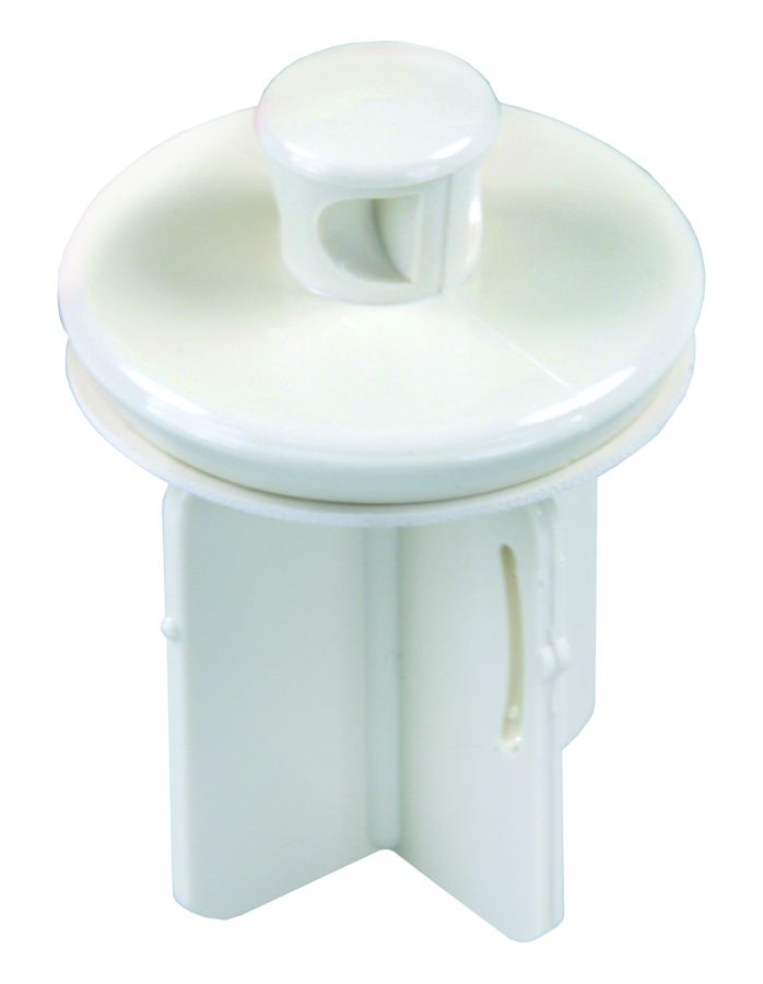 JR Products Sink Drain Stopper (95225) – Material: Plastic Stem