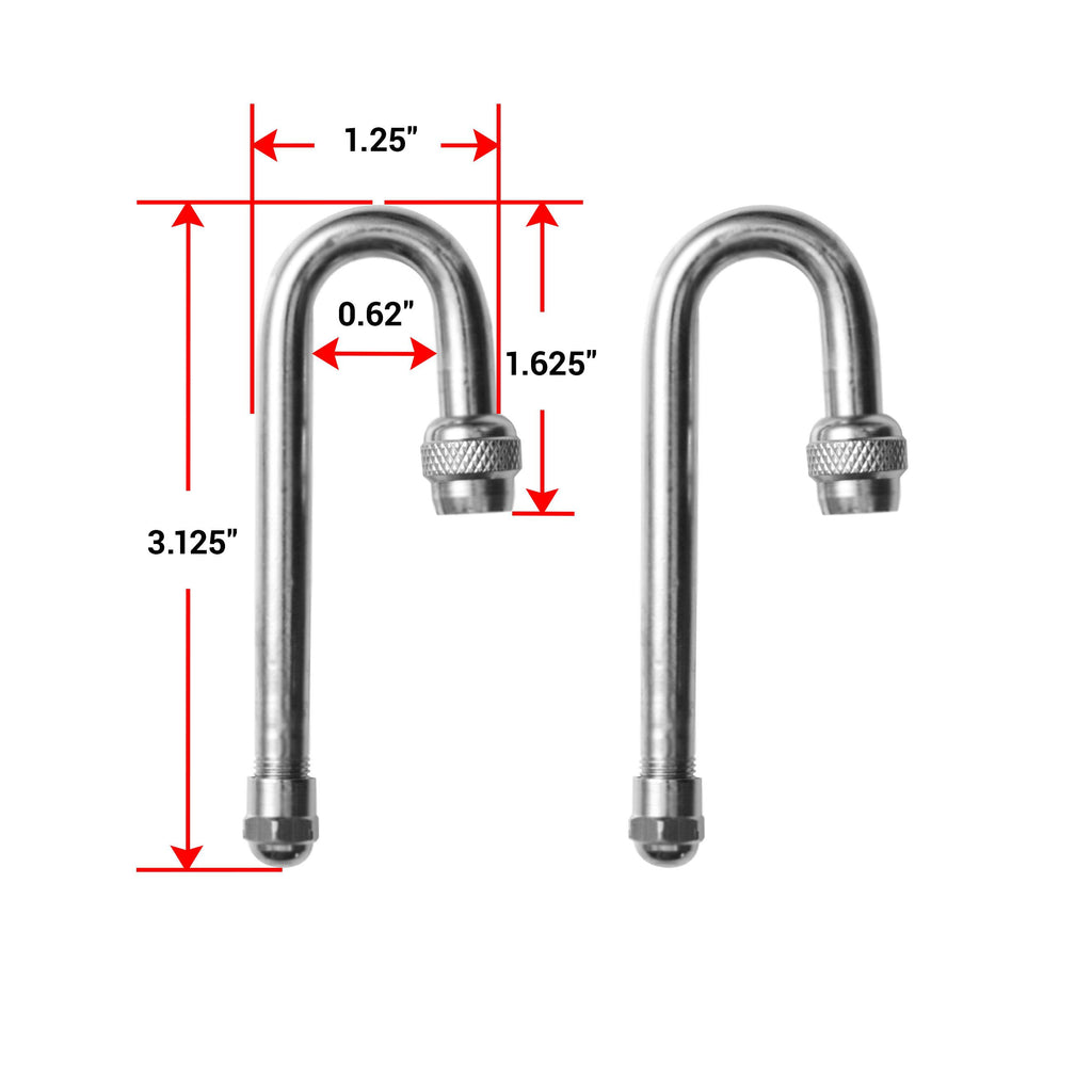Pacific Dualies 18180 Valve Stem Extension - Silver