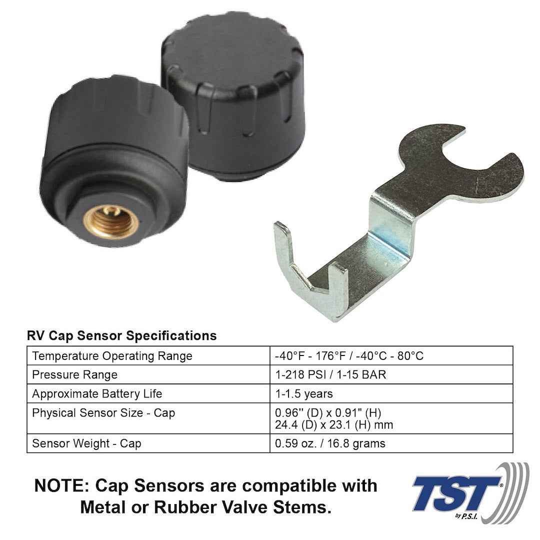 TST TST-507-RV-S4 Cap-Style TPMS Sensors - Set of 4