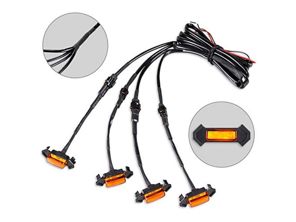 Cali Raised LED CR3688 Amber Tacoma Grille Lights, Four - image 2