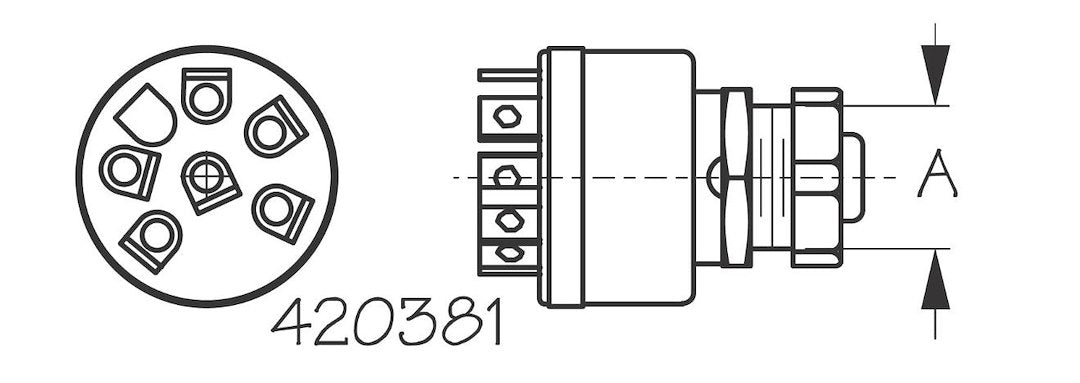 Sea Dog 420381-1 Polymer Ignition Key Switch with Choke