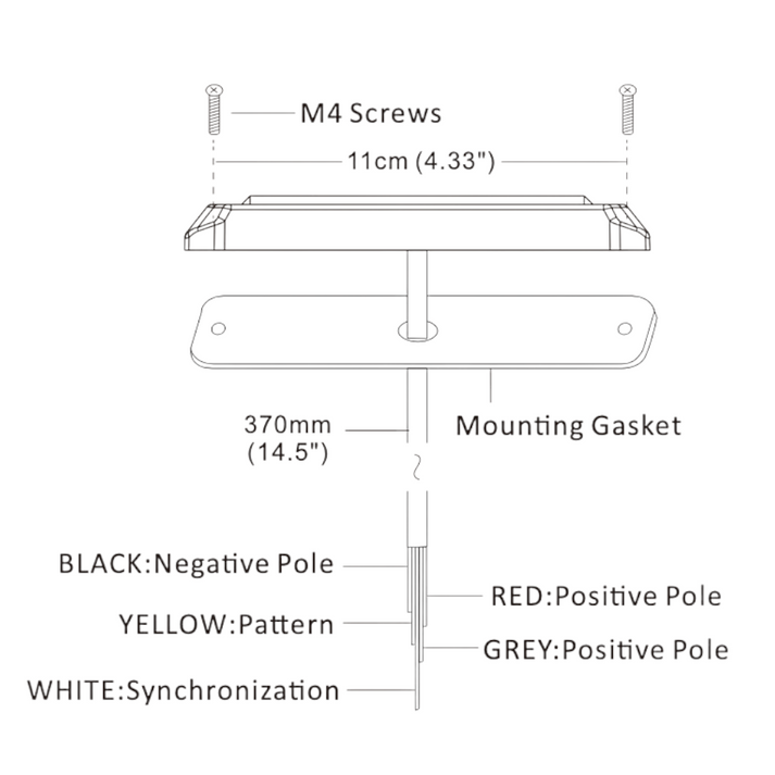 BuiltBright BB6110B Slim Series Surface-Mount LED Warning Light
