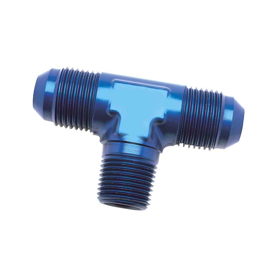 SpeedFX 560825 Blue -8 AN to 3/8 NPTF Flare Tee