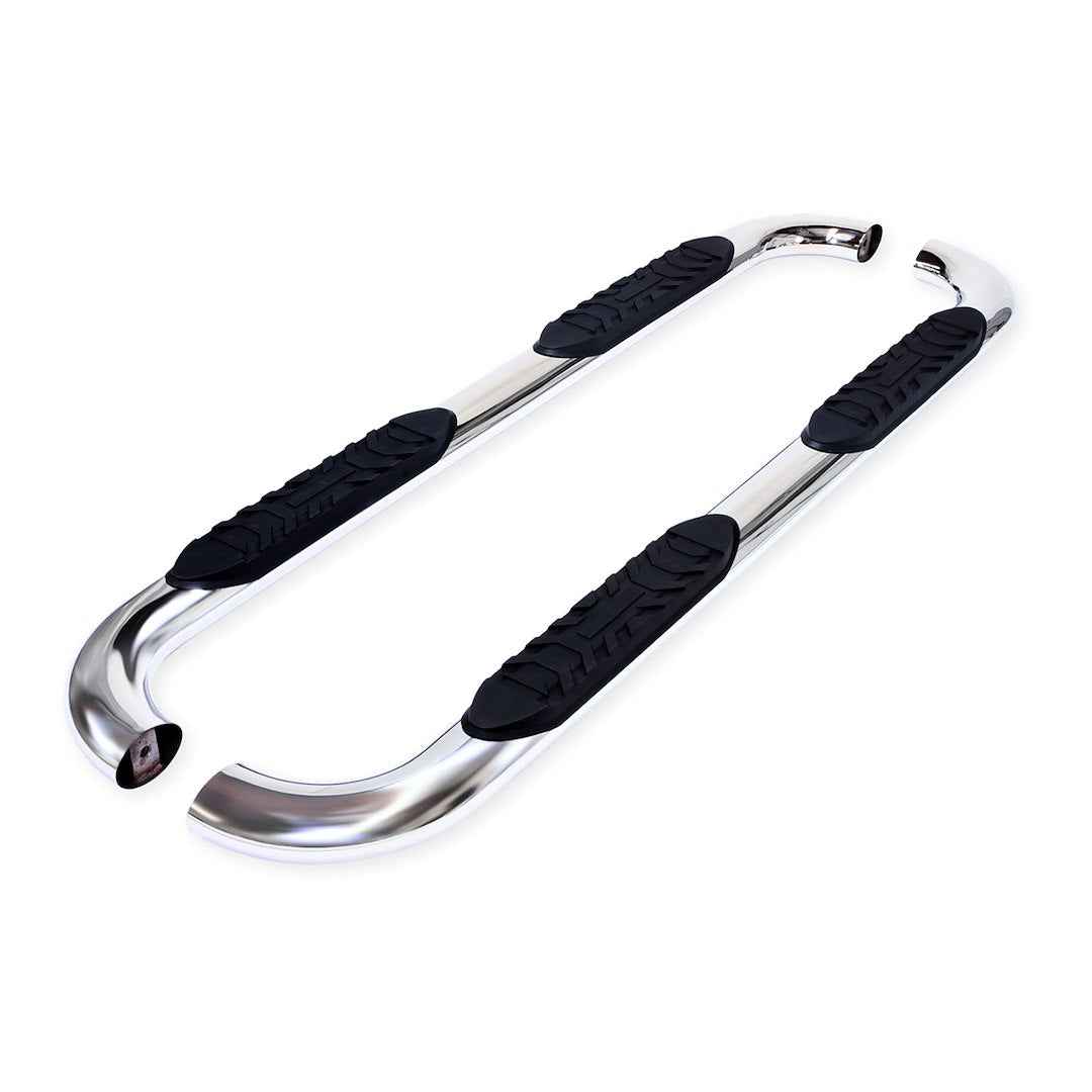 TrailFX A1001S 4 in Oval Nerf Step Bars - Stainless, 300 lb