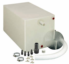 26 Gallon Fresh Water Tank with Adapters & Tubing – 22" x 14-3/4" x 20"