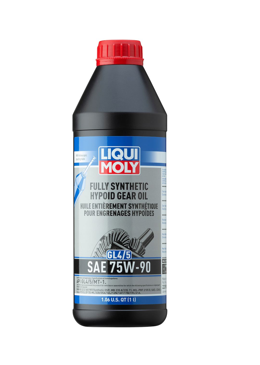 Liqui Moly 22090 SAE 75W-90 Synthetic Hypoid Gear Oil