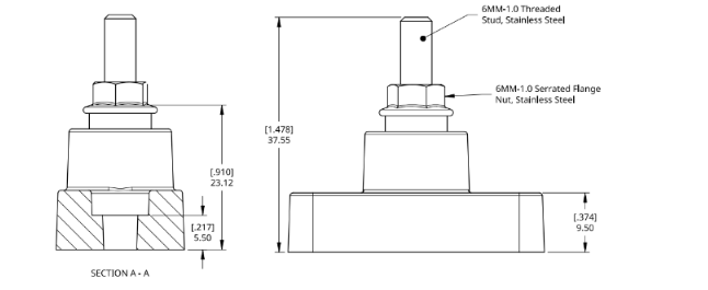 Egis 6011-02 Electrical Busbar Stud