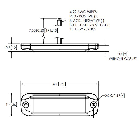 Ecco ED3801A Surface-Mount Directional LED Warning Light