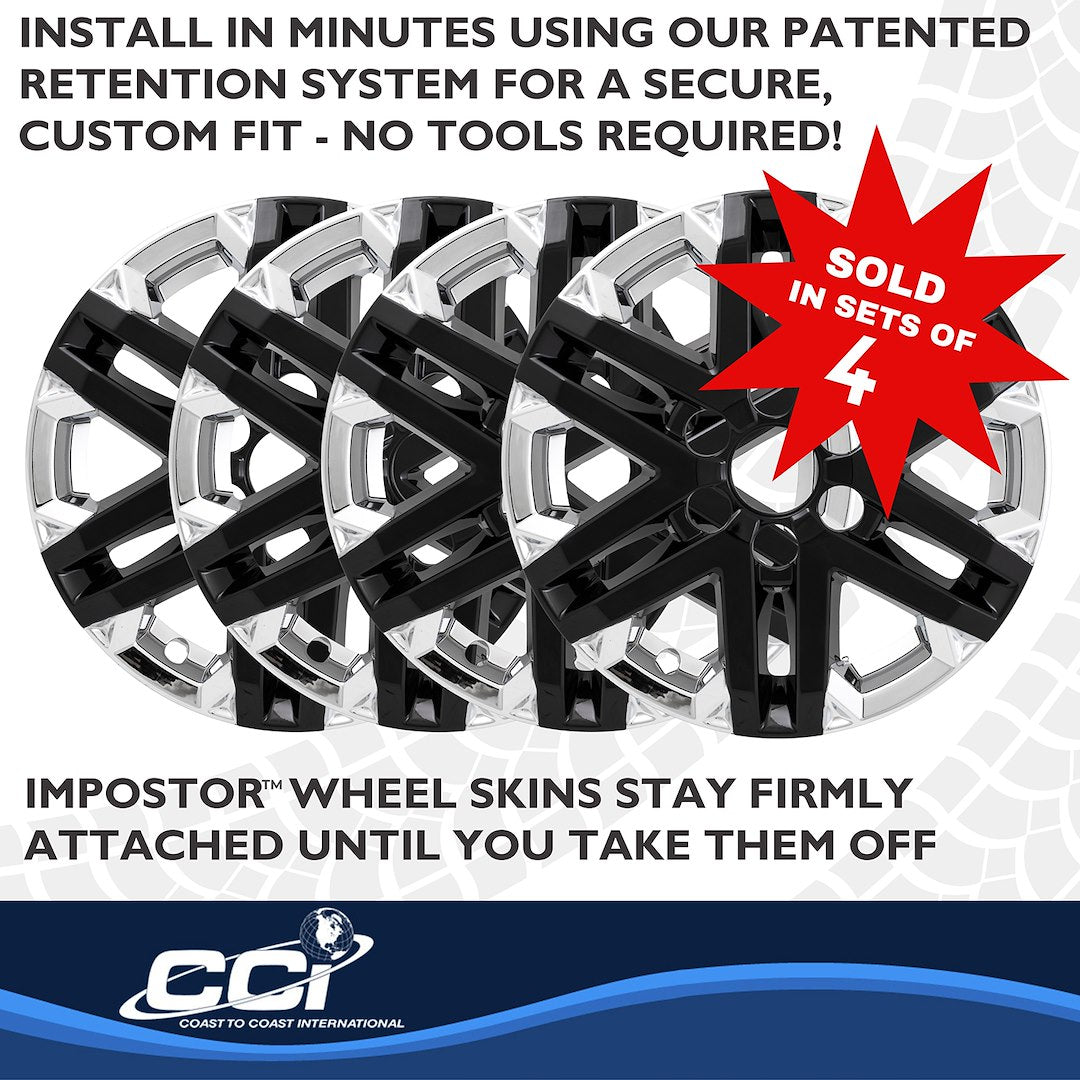 Coast To Coast IMP505XB 18-Inch Chrome/Black Skin Set - image 5