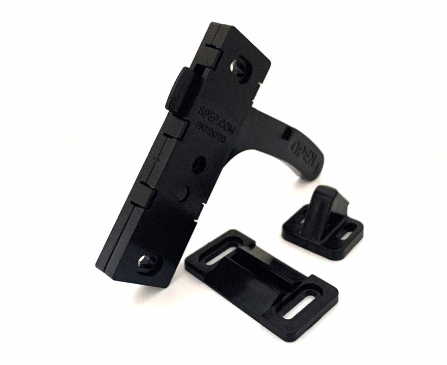 JR Products Screen Door Latch (0611865) – Color: Black