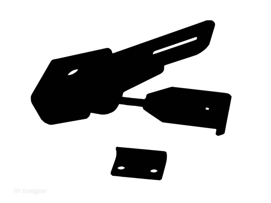 RV Designer Entry Door Latch (E314) – Color: Black
