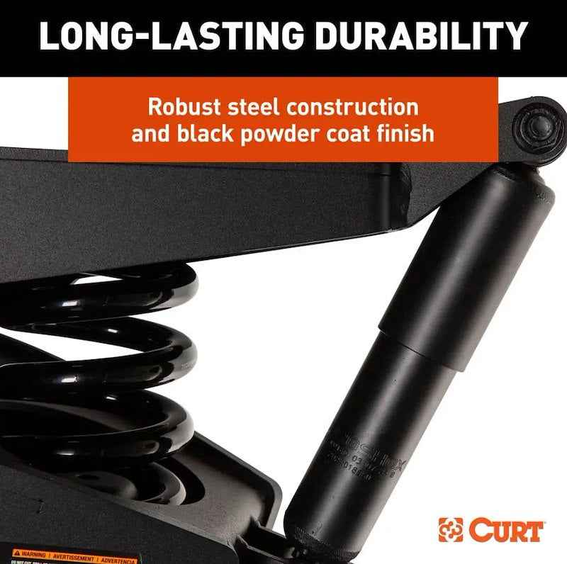 CURT 2024044569 Helux Air-Ride Gooseneck Fifth Wheel Trailer Hitch Pin Box