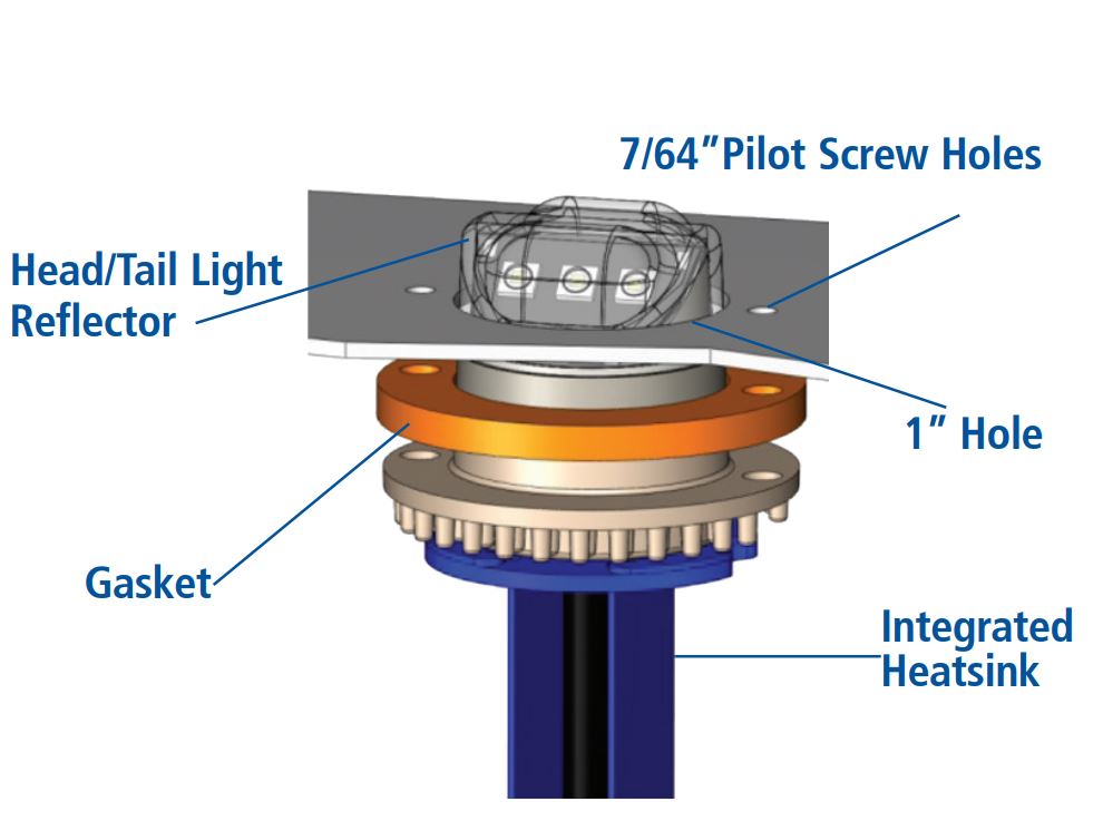 ECCO 9013C Concealed Hide-A-LED Warning Light