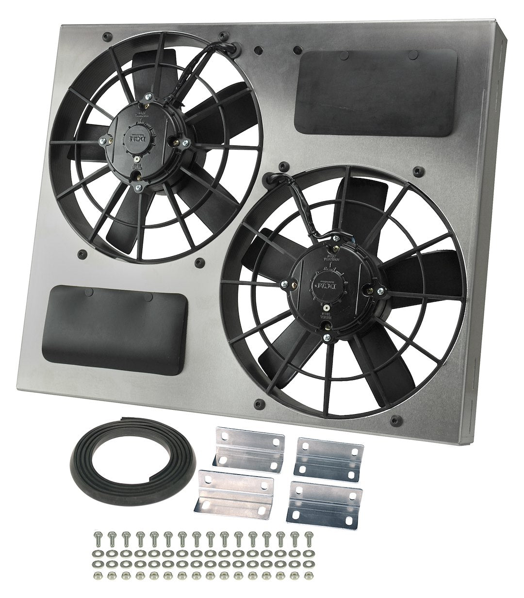 Derale 16830 Dual 11-Inch Puller Fans with Aluminum Shroud - image 1
