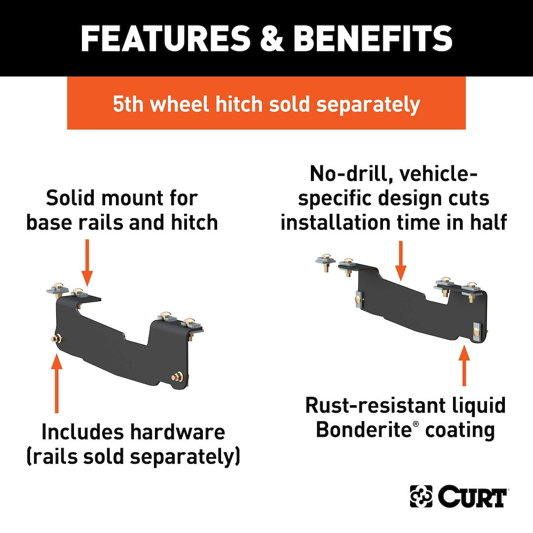 Curt 16441 Fifth Wheel Trailer Hitch Mount Kit - image 2