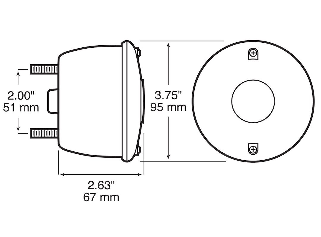Peterson Mfg. Stud Mount Stop/ Tail/ Turn Light Trailer Light (V428s)