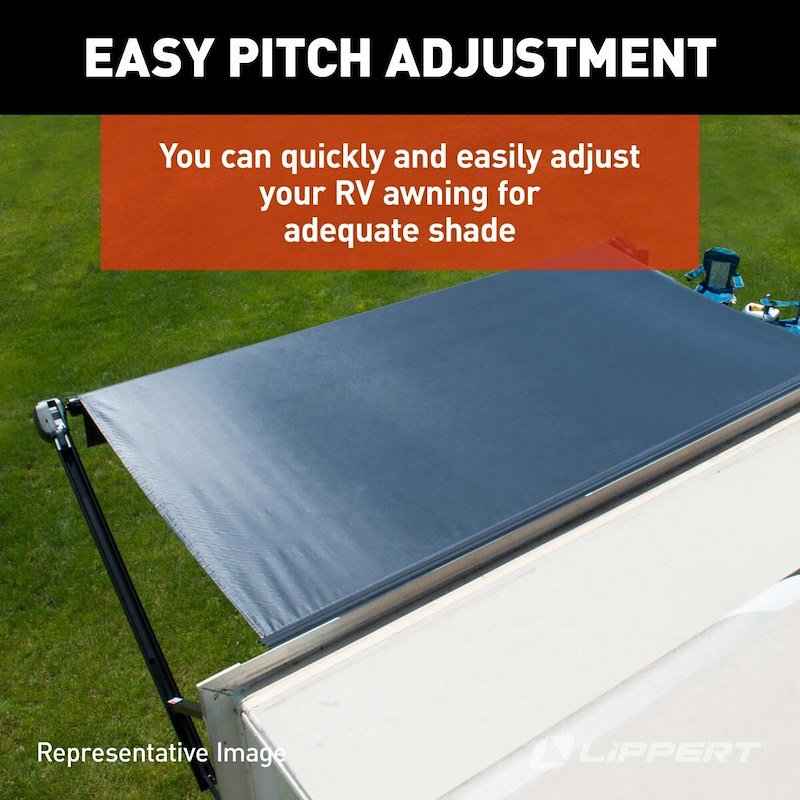 Solera 69" Electric Awning Arm Set – Adjustable Pitch | Black | 12V 434723