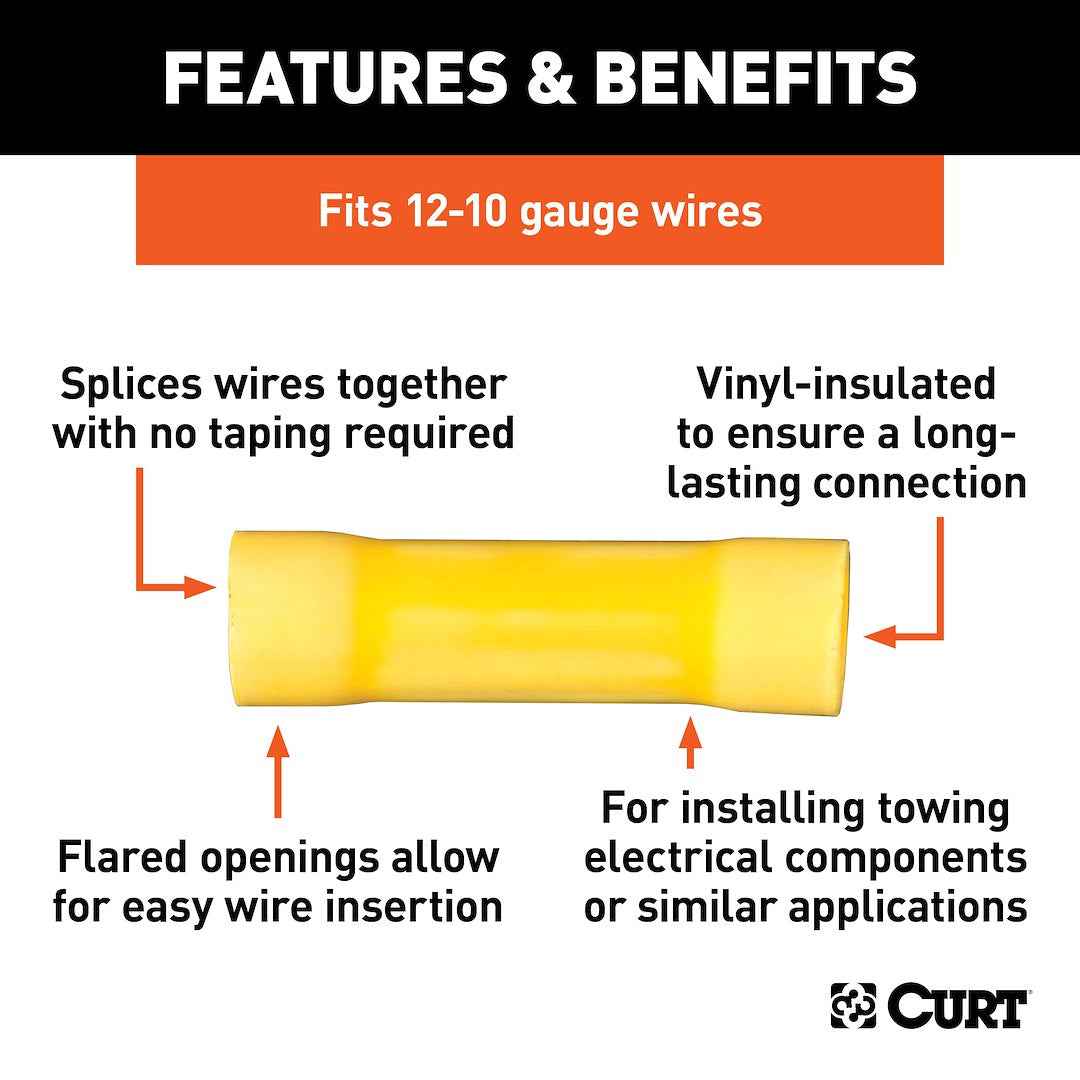 CURT 59423 Wire Terminal End - Butt, Pack Of 100