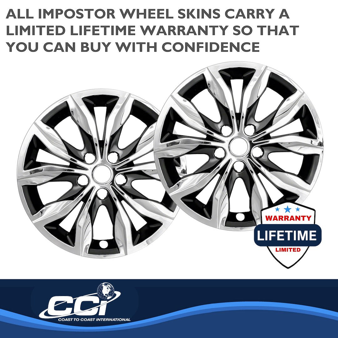 Coast To Coast IMP440CC Chrome/Charcoal Malibu Wheel Skins - image 4