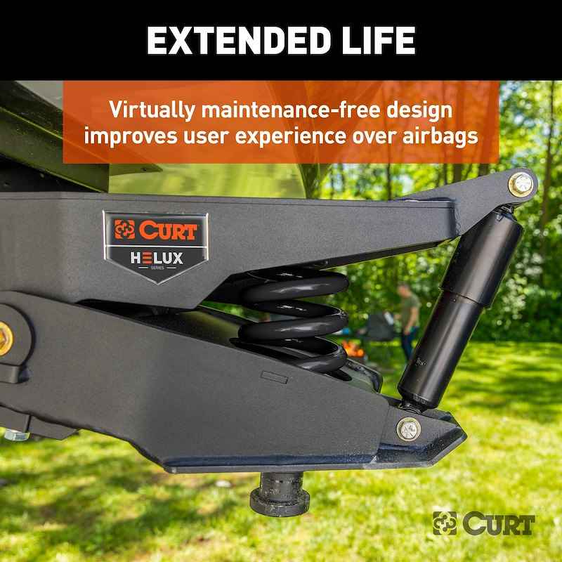 CURT 2024044568 Helux Air-Ride Gooseneck Fifth Wheel Trailer Hitch Pin Box