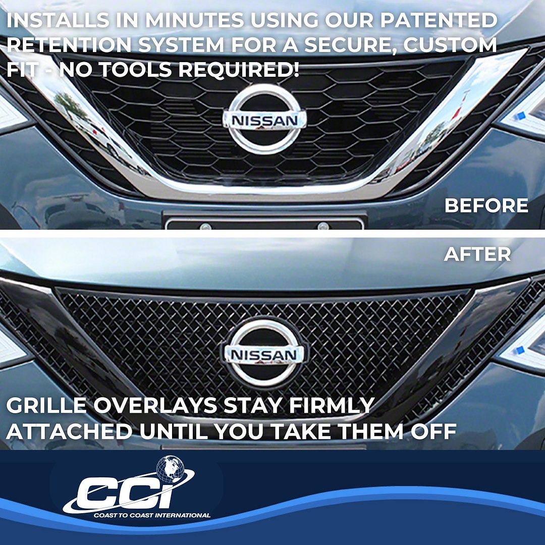 Coast To Coast GI466BLK Sentra Black Mesh Grille Overlay - image 4