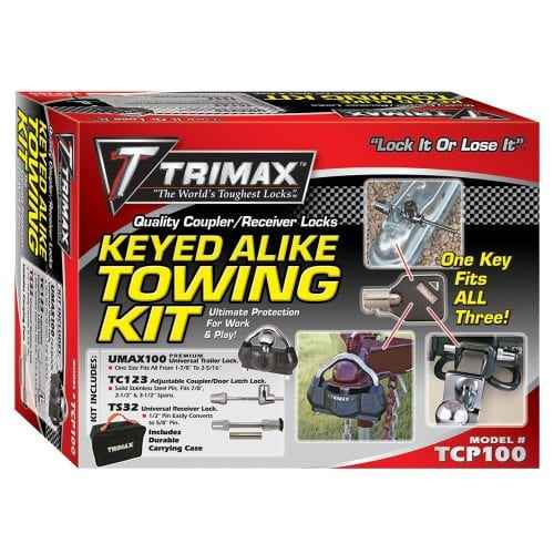 Trimax Locks TCP100 Trailer Coupler Latch Lock - 7/8 in–3-1/2 in Span