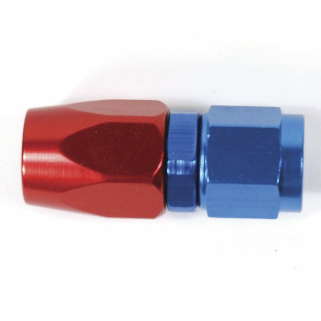 SpeedFX 511200 Straight -12 AN Red/Blue Hose End