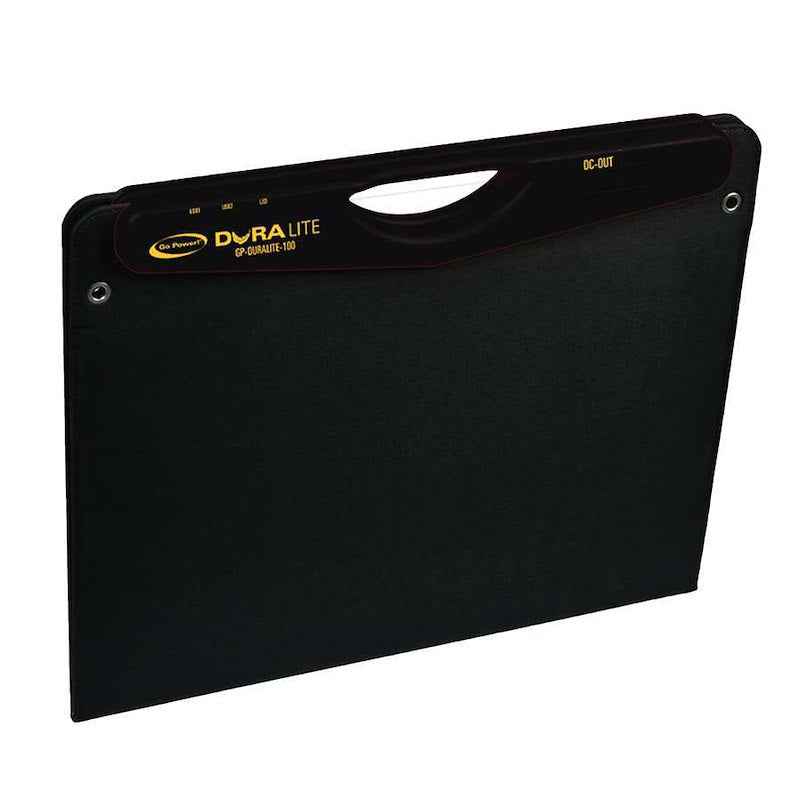 Go Power DuraLite 100W Portable Solar Kit GP-DURALITE-100 – Lightweight Foldable