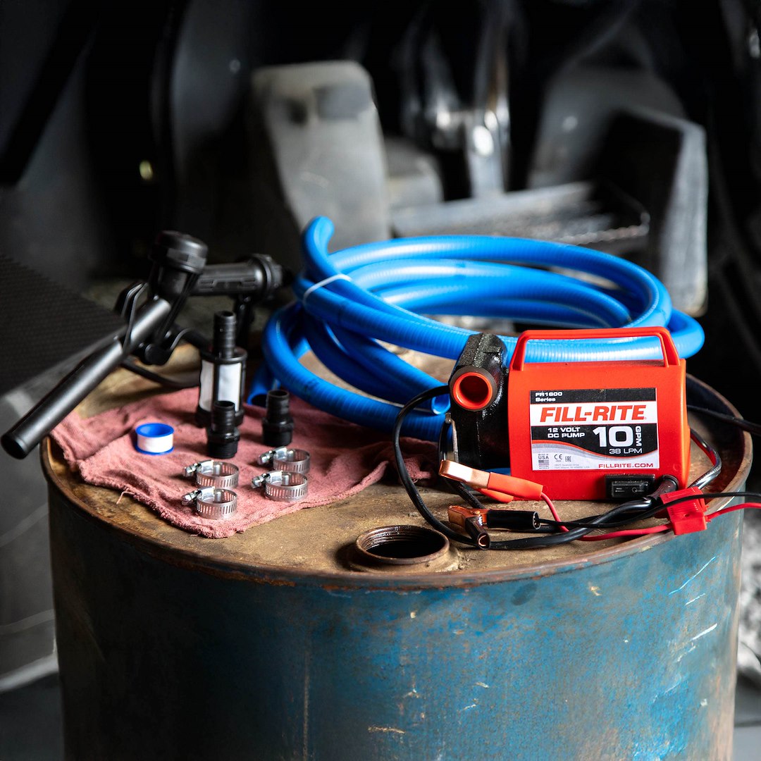 Fill-Rite FR1614 12V DC Diesel Transfer Pump - 10 GPM, 8 ft Hose