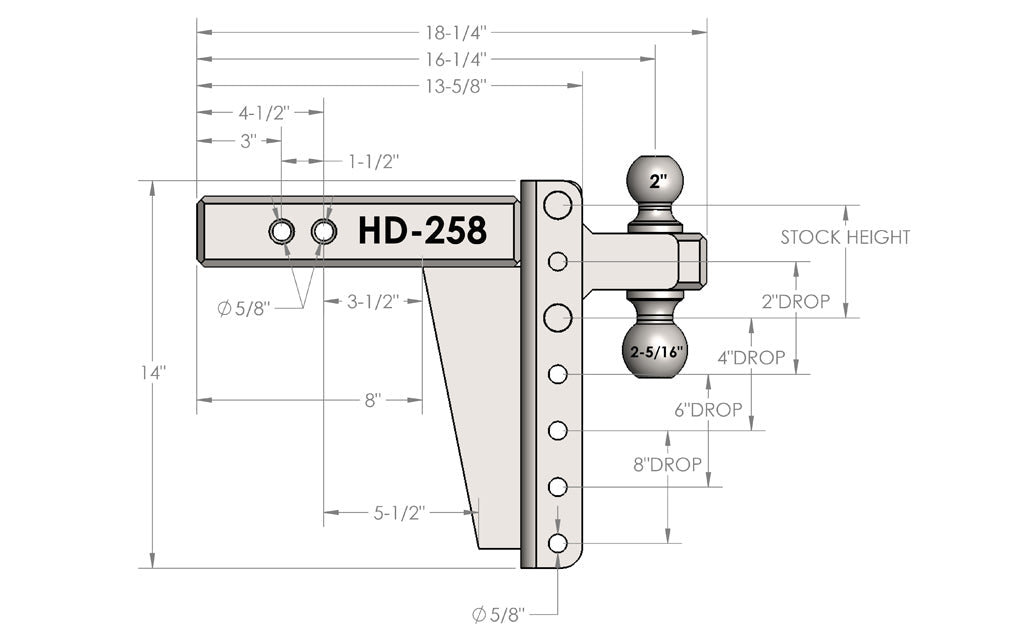 Bulletproof Hitches Hd258 Trailer Hitch Ball Mount - image 2