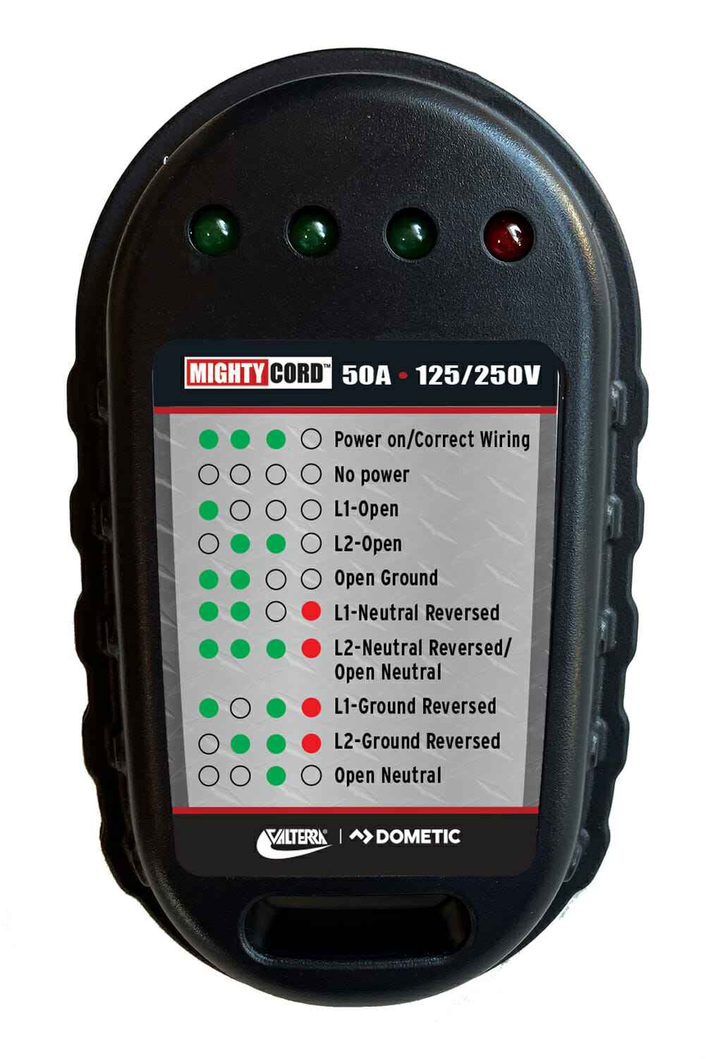 Valterra A10-50CTVP 125/250V RV Receptacle Circuit Tester - 4 Wire