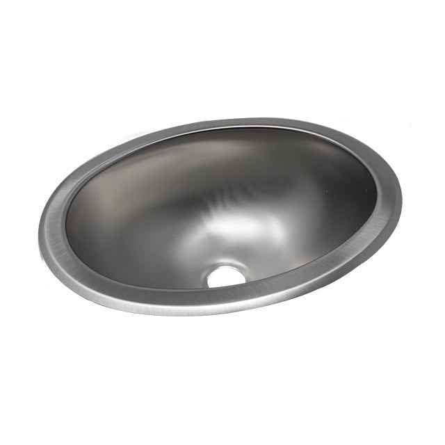Oval Stainless Steel RV Sink – 10" x 13" Self-Rimming