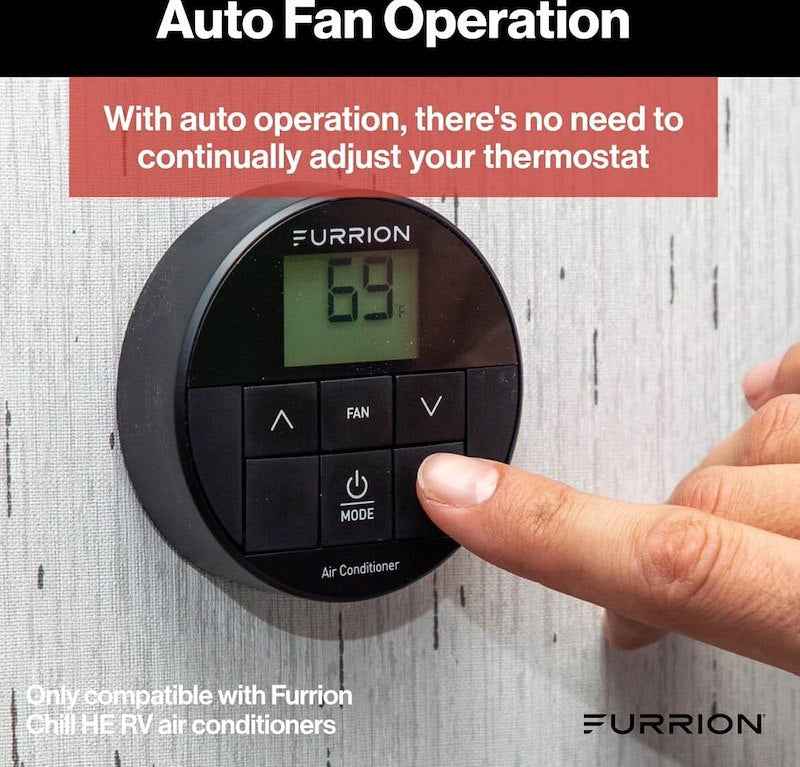 Furrion Chill Single Zone RV Wall Thermostat Heat & Cool FACW10ESSA2-BL-AM