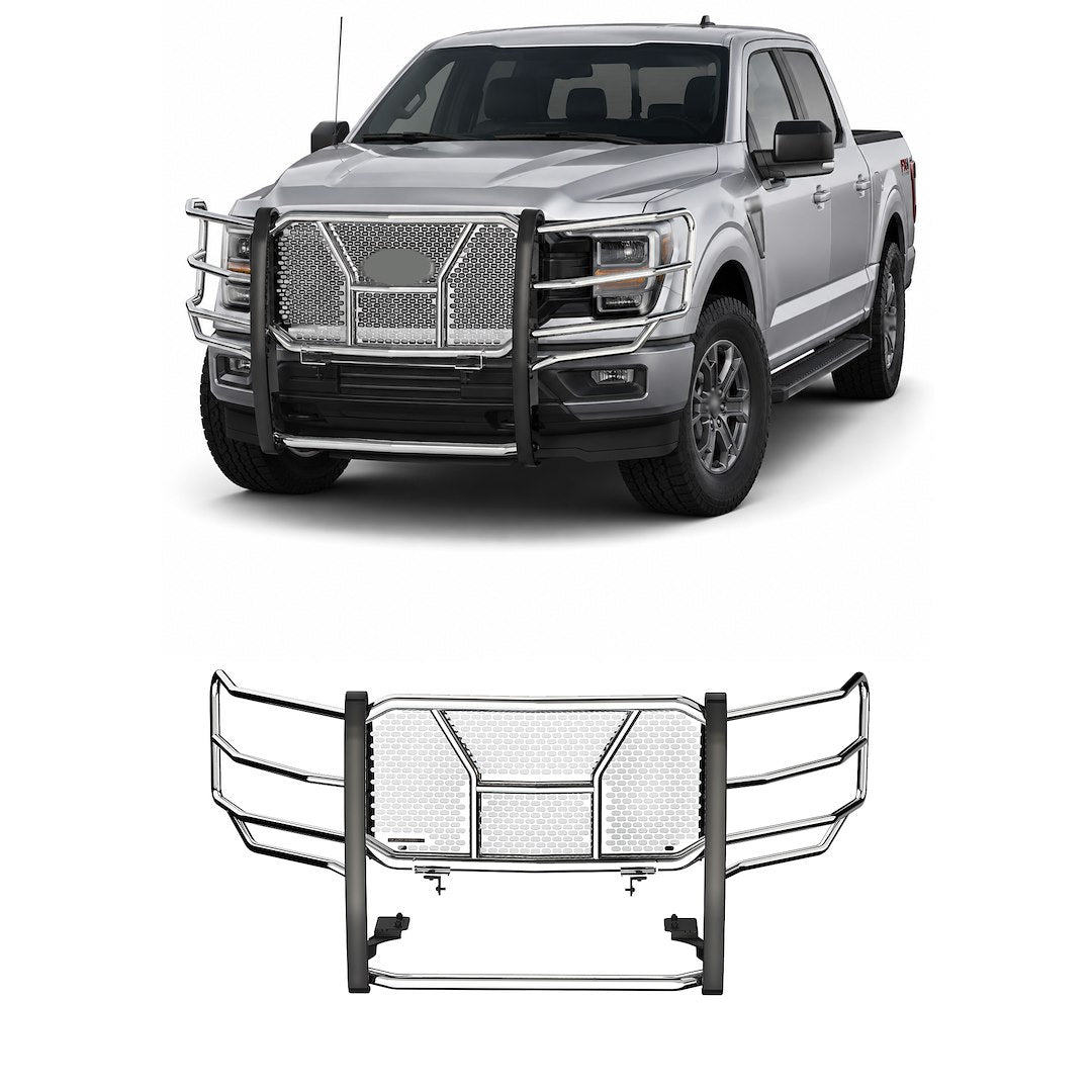 Black Horse Offroad Rugged Series Stainless Steel Grille Guard RU-FOF116-SS - image 7