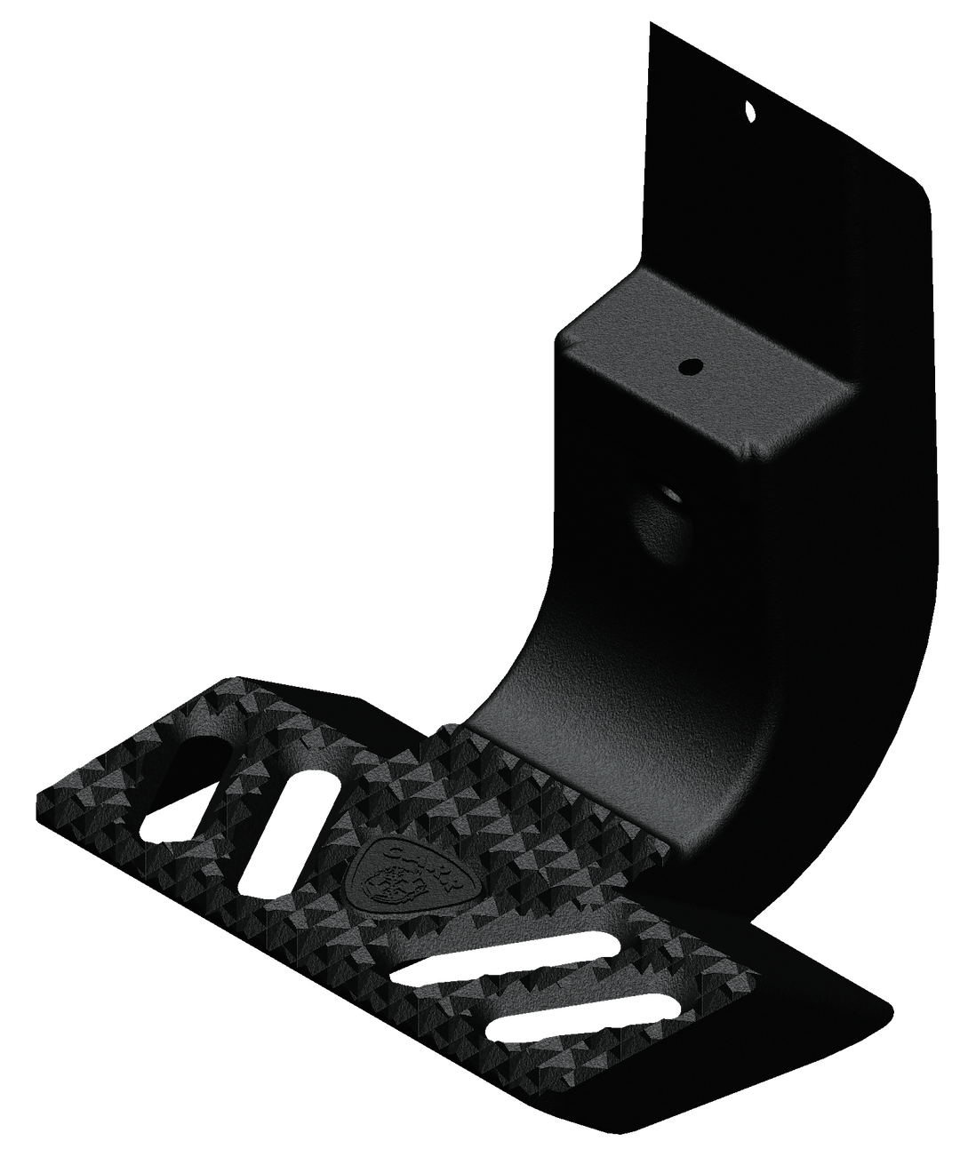 Carr 140101-1 Black Aluminum No-Drill Truck Step - image 1