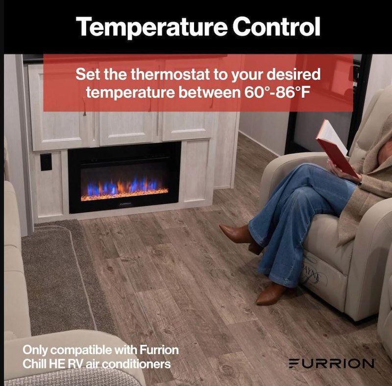 Furrion Chill Single Zone RV Wall Thermostat Heat & Cool FACW10ESSA2-BL-AM
