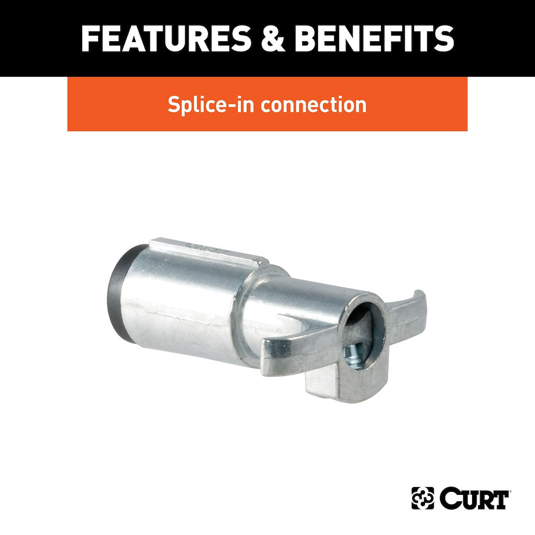 CURT Fully Universal 6 Round Trailer Wiring Connector (58120)