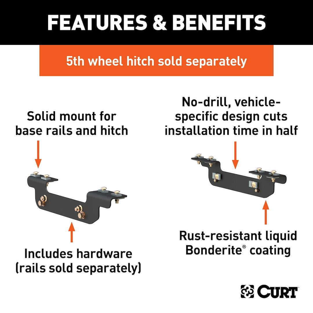 Curt 16411 Fifth Wheel Trailer Hitch Mount Kit - image 2