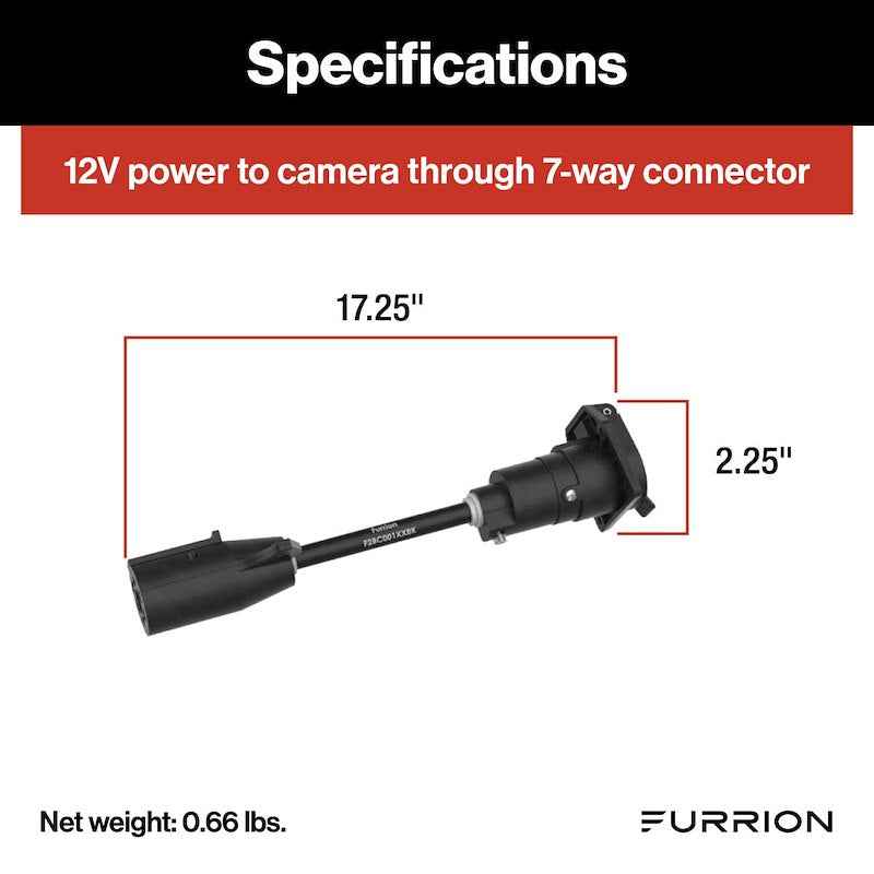 Furrion Vision S F2BC004XXBK 7-Way Camera Power Adapter – 12V