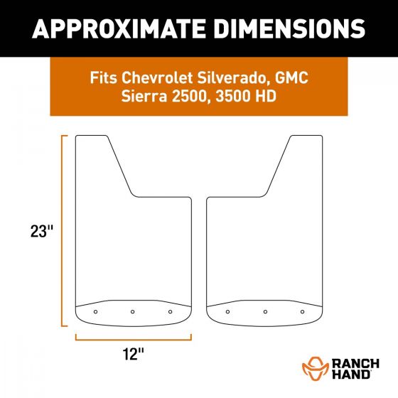 Ranch Hand 251451rh Rubber Mud Guard with Steel Plate