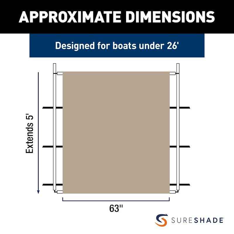 Taylor Made SureShade PTX Power Shade 63" Tan – PTXSS63TS Marine