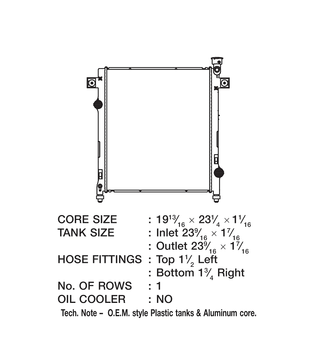 CSF 3425 Jeep Liberty Top-Left-Inlet Radiator - image 2