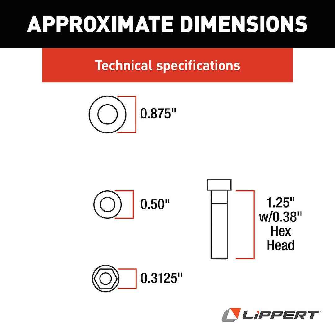 Lippert 216567 Electric Entry-Step Bushing Repair Kit