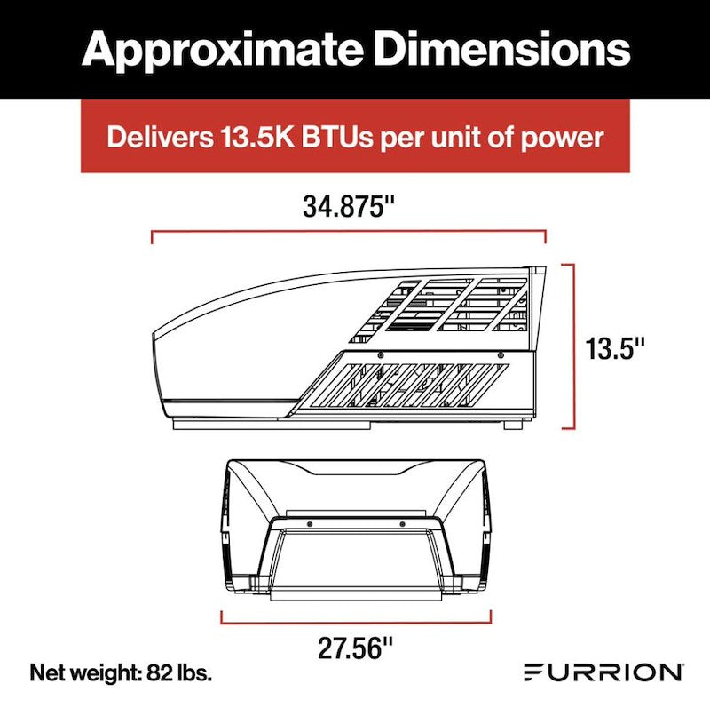 Furrion Chill HE Rooftop RV A/C 13500 BTU Black FACR13HESA2-BL-AM
