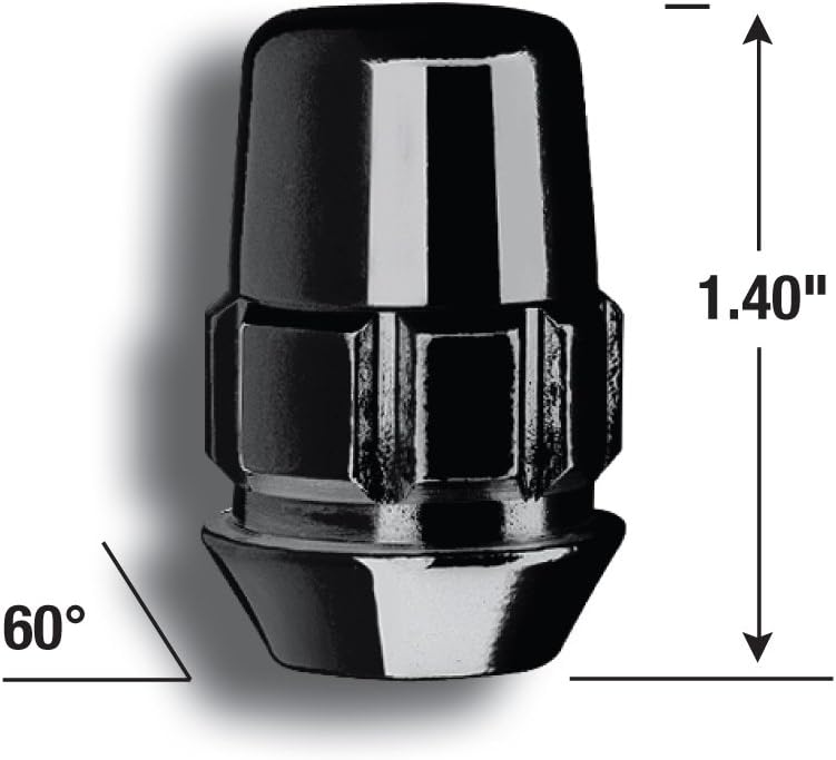 Gorilla 71631NBC Black Chrome Acorn Wheel Lock